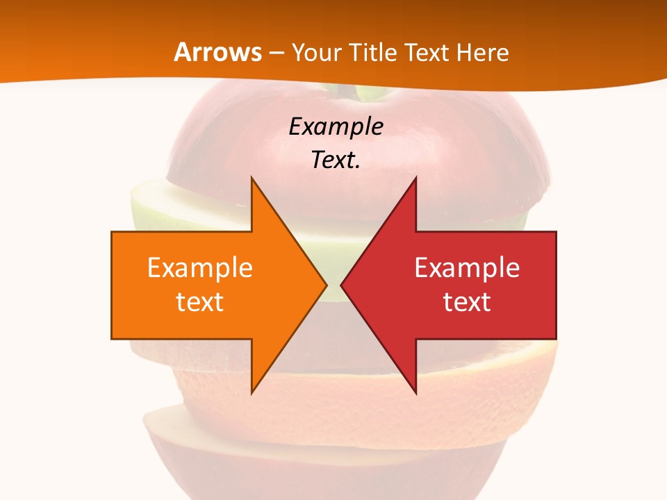 An Apple Sliced In Half With A Green Leaf On Top Of It PowerPoint Template