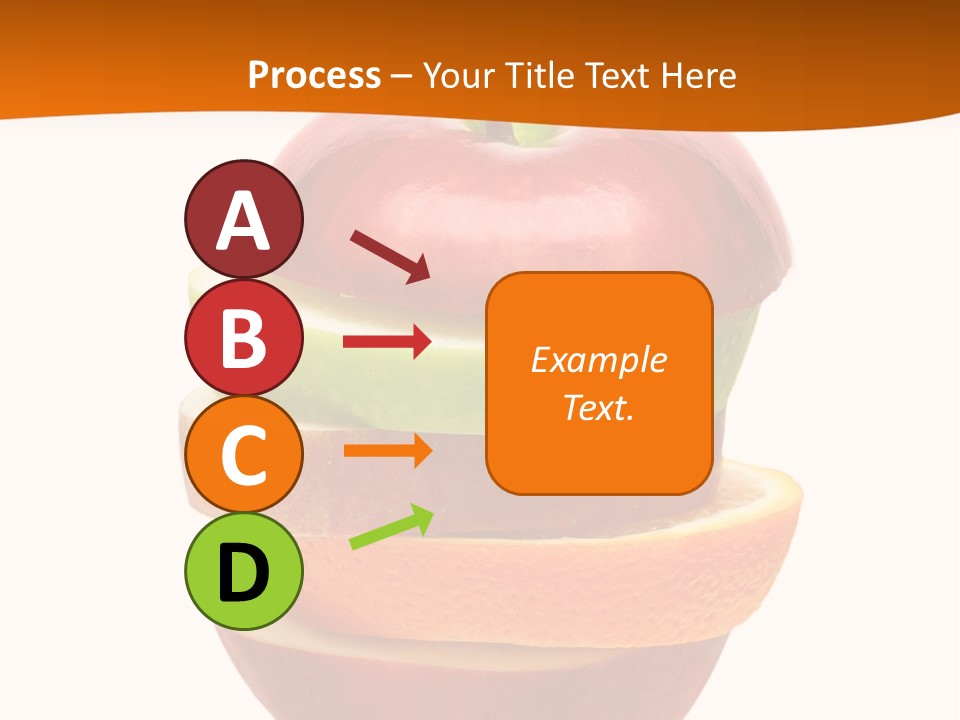 An Apple Sliced In Half With A Green Leaf On Top Of It PowerPoint Template