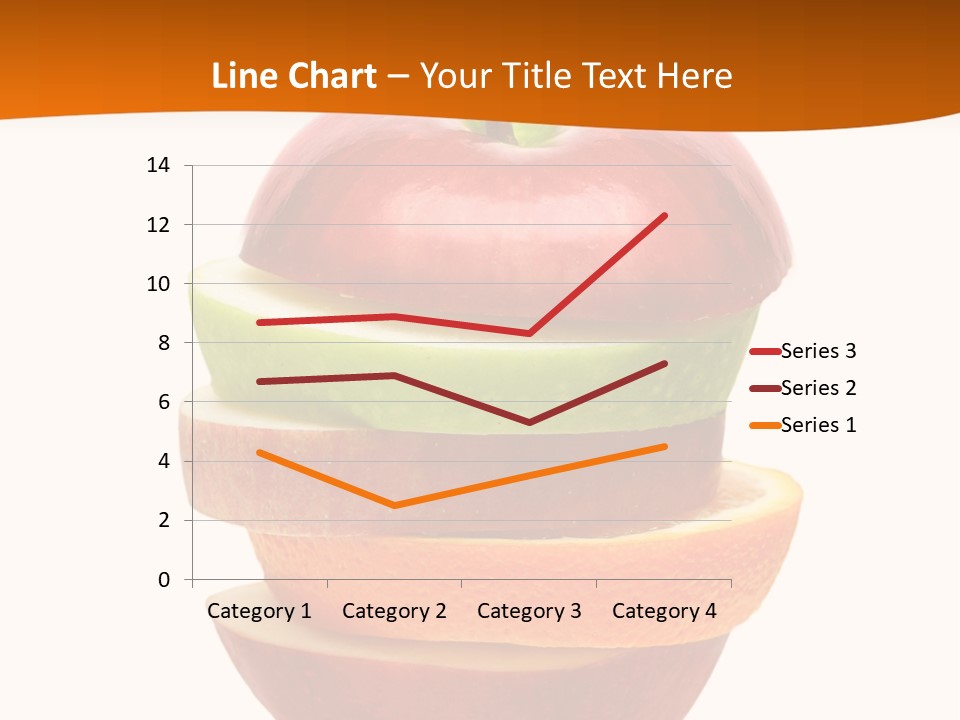 An Apple Sliced In Half With A Green Leaf On Top Of It PowerPoint Template