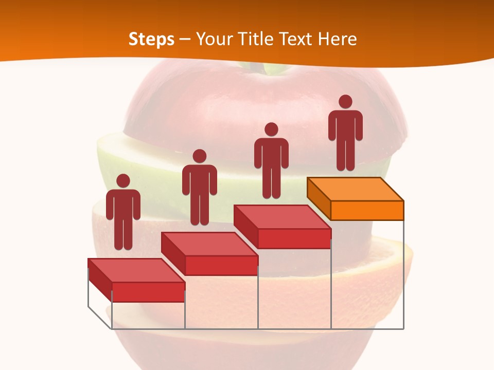 An Apple Sliced In Half With A Green Leaf On Top Of It PowerPoint Template