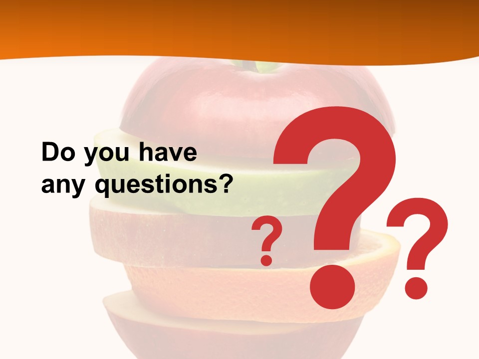 An Apple Sliced In Half With A Green Leaf On Top Of It PowerPoint Template