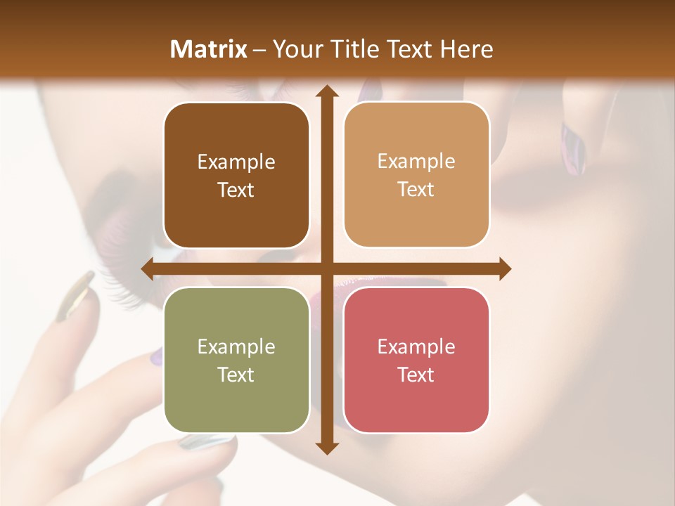 A Woman With Purple And Gold Nail Polish On Her Nails PowerPoint Template