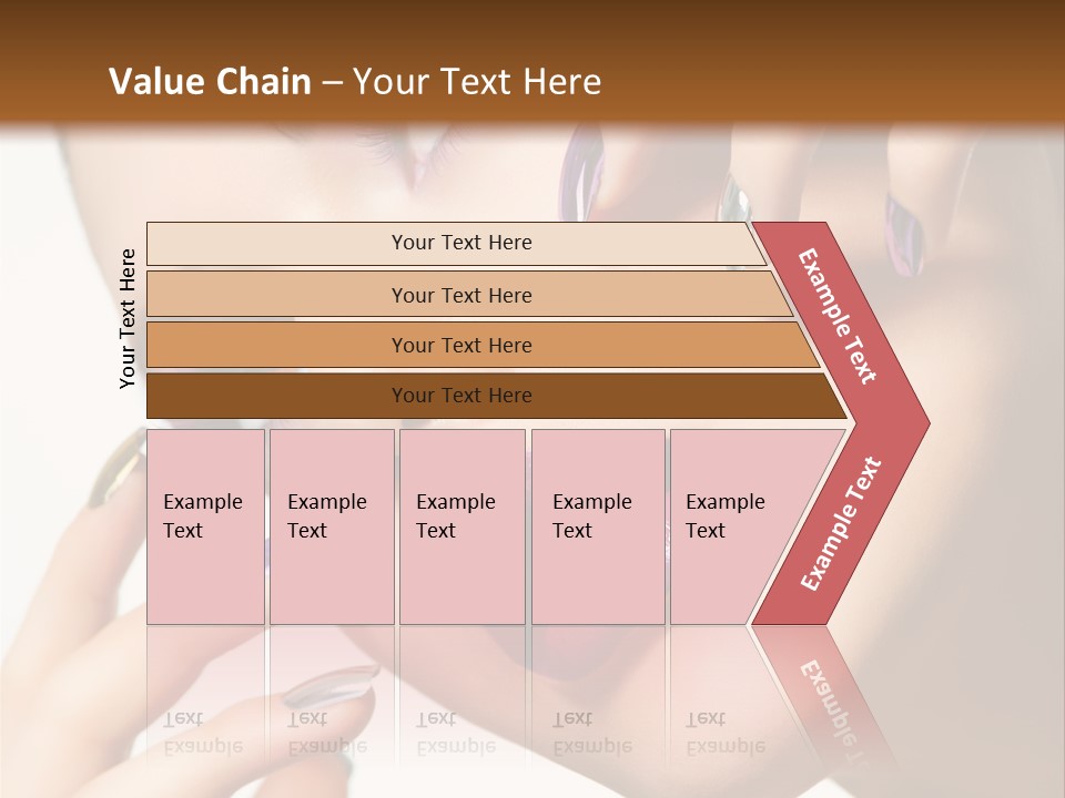 A Woman With Purple And Gold Nail Polish On Her Nails PowerPoint Template