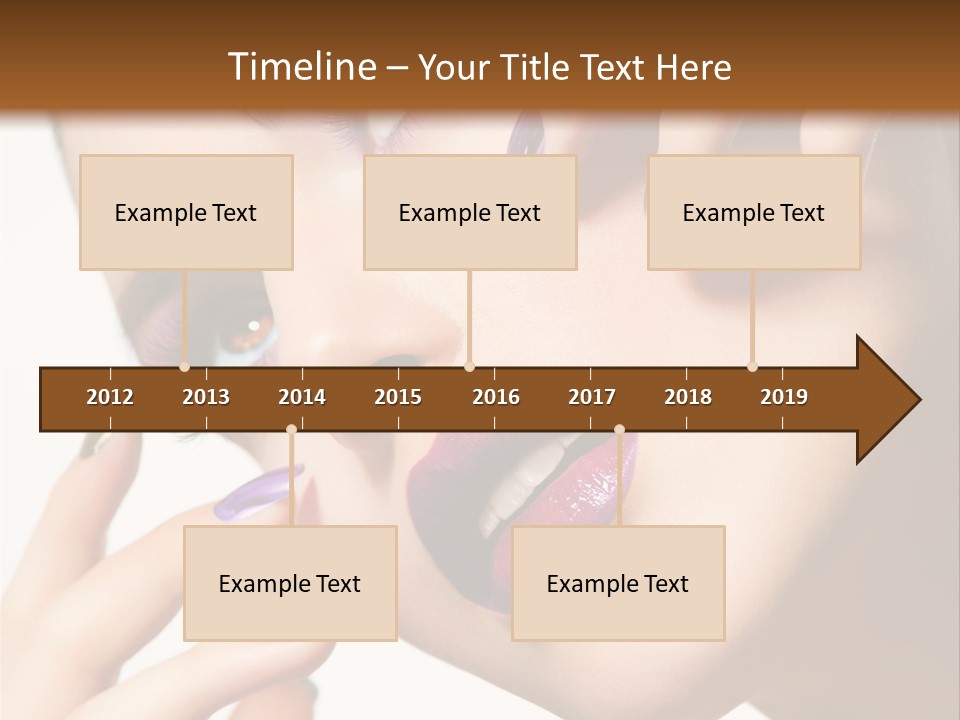 A Woman With Purple And Gold Nail Polish On Her Nails PowerPoint Template