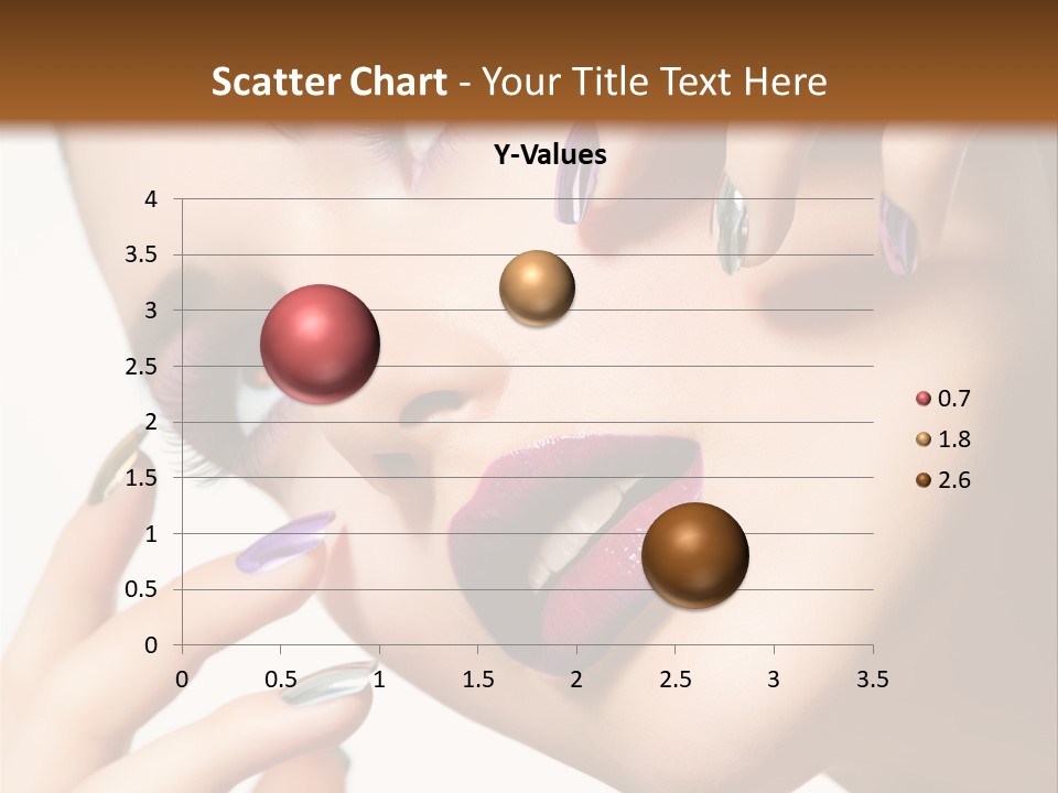 A Woman With Purple And Gold Nail Polish On Her Nails PowerPoint Template