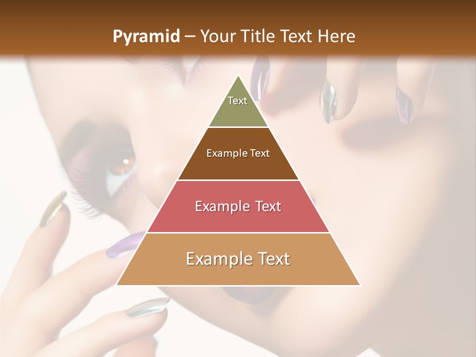A Woman With Purple And Gold Nail Polish On Her Nails PowerPoint Template