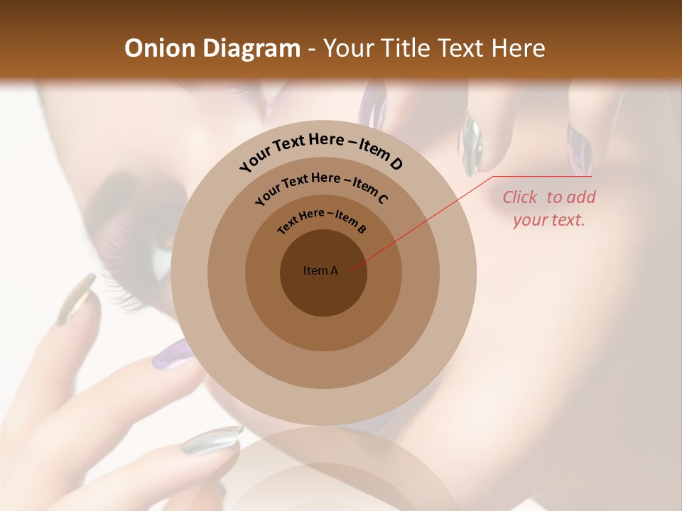 A Woman With Purple And Gold Nail Polish On Her Nails PowerPoint Template