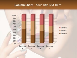 A Woman With Purple And Gold Nail Polish On Her Nails PowerPoint Template