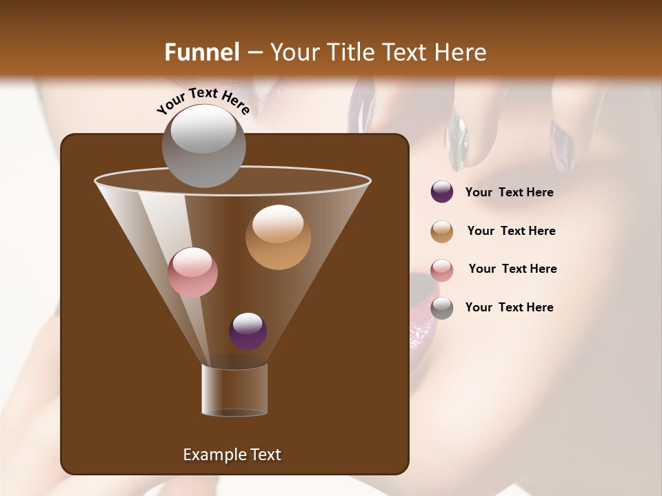 A Woman With Purple And Gold Nail Polish On Her Nails PowerPoint Template