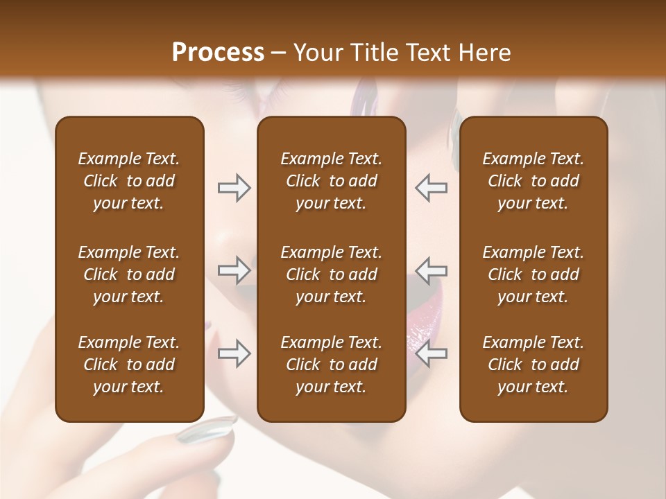 A Woman With Purple And Gold Nail Polish On Her Nails PowerPoint Template