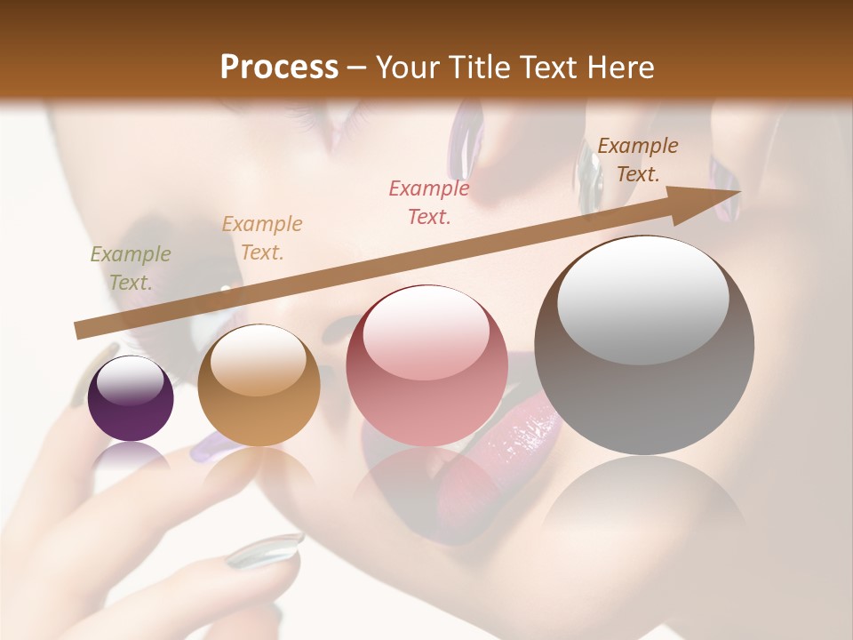 A Woman With Purple And Gold Nail Polish On Her Nails PowerPoint Template