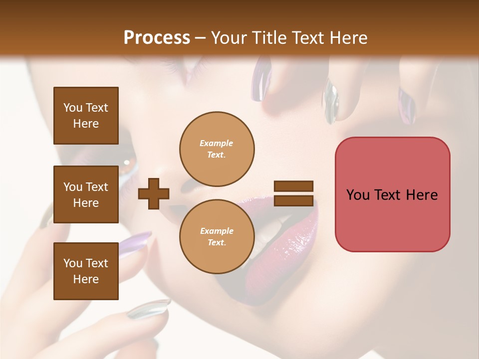 A Woman With Purple And Gold Nail Polish On Her Nails PowerPoint Template