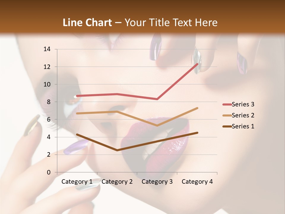 A Woman With Purple And Gold Nail Polish On Her Nails PowerPoint Template