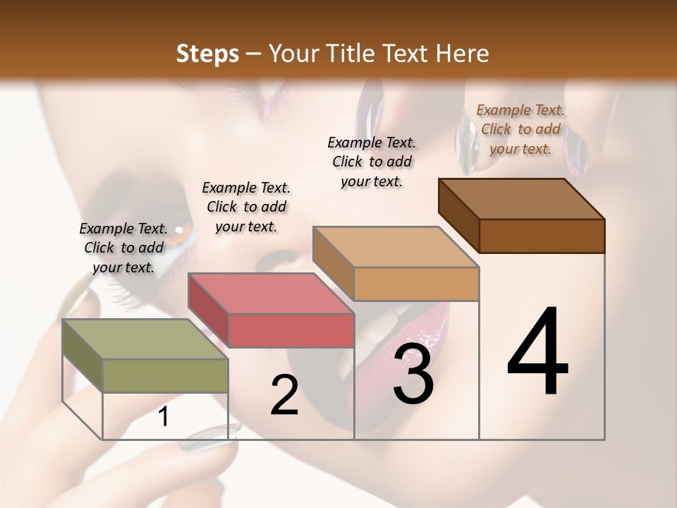 A Woman With Purple And Gold Nail Polish On Her Nails PowerPoint Template