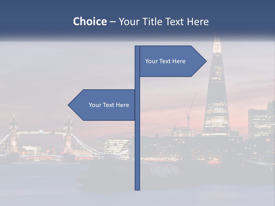 A Picture Of A City At Night With A Boat In The Water PowerPoint Template