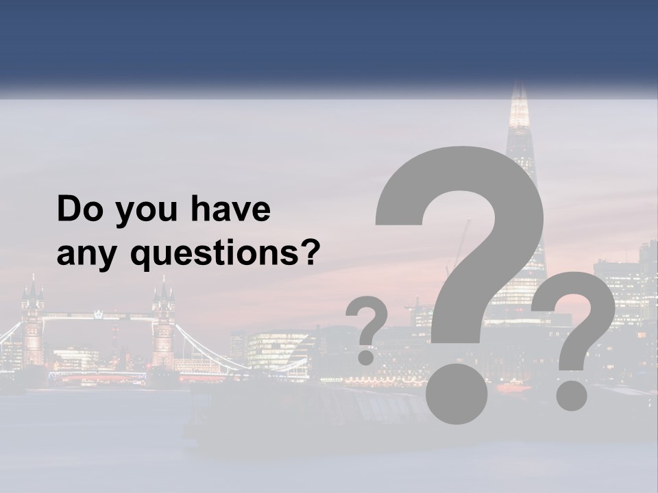 A Picture Of A City At Night With A Boat In The Water PowerPoint Template