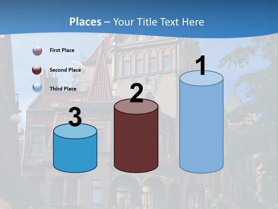 A Large Building With A Steeple On Top Of It PowerPoint Template