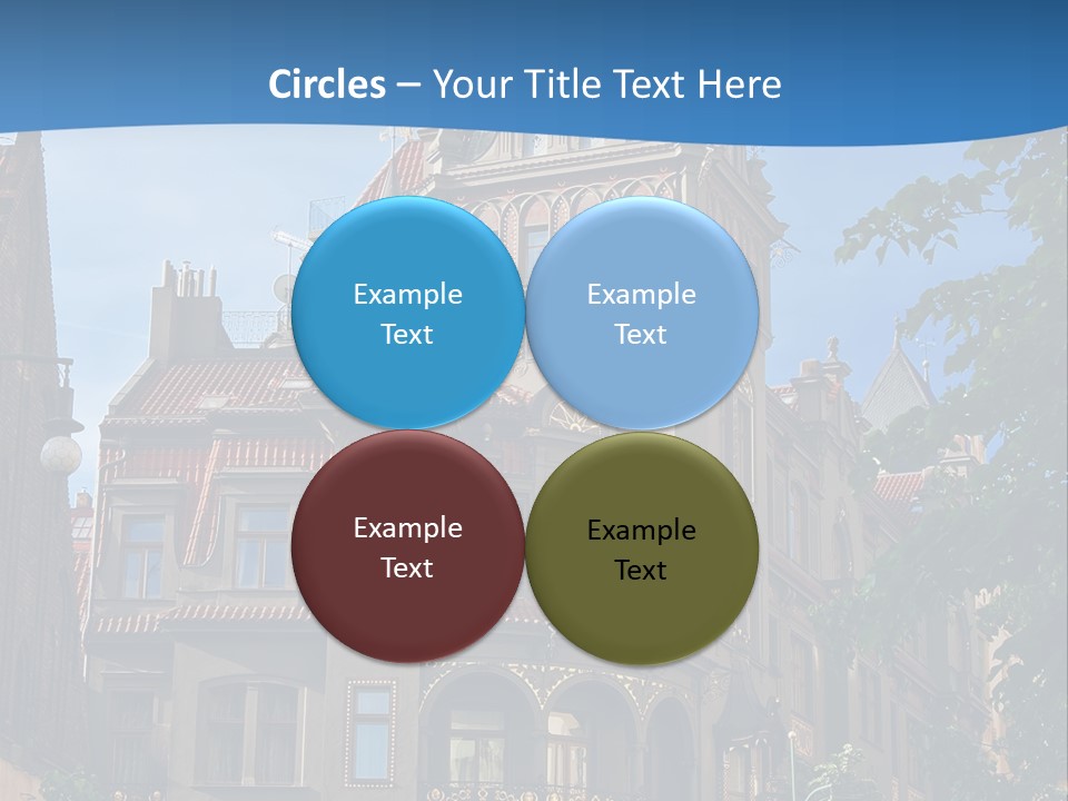 A Large Building With A Steeple On Top Of It PowerPoint Template