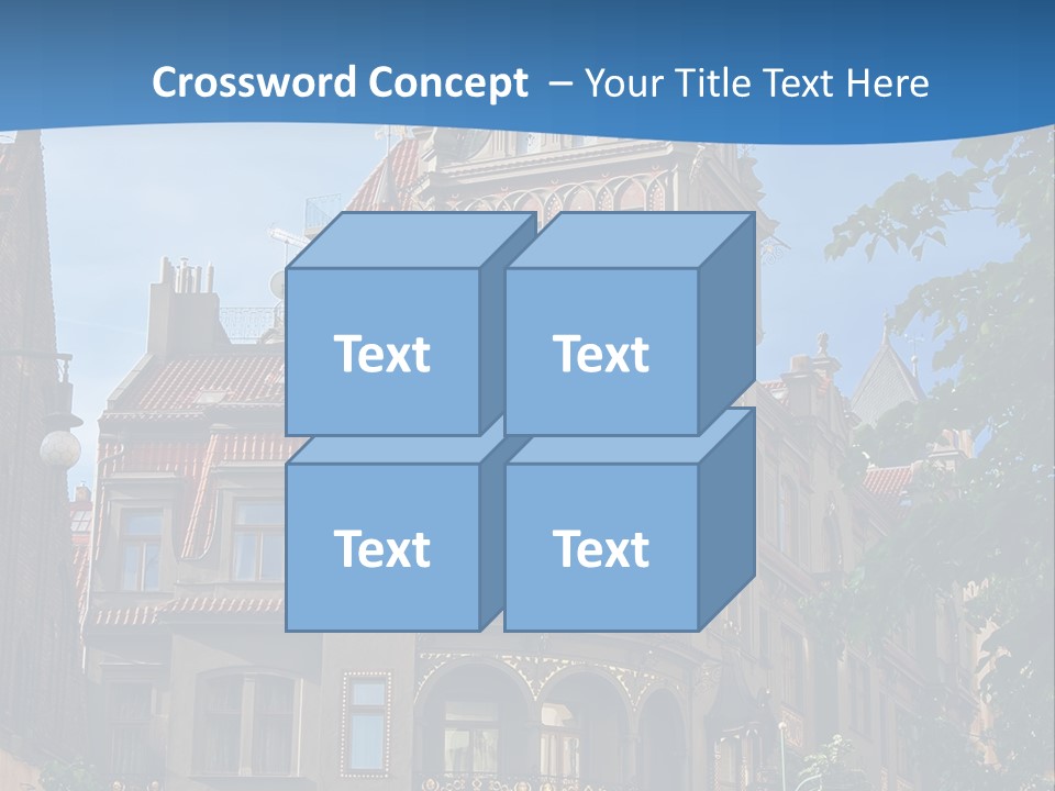 A Large Building With A Steeple On Top Of It PowerPoint Template