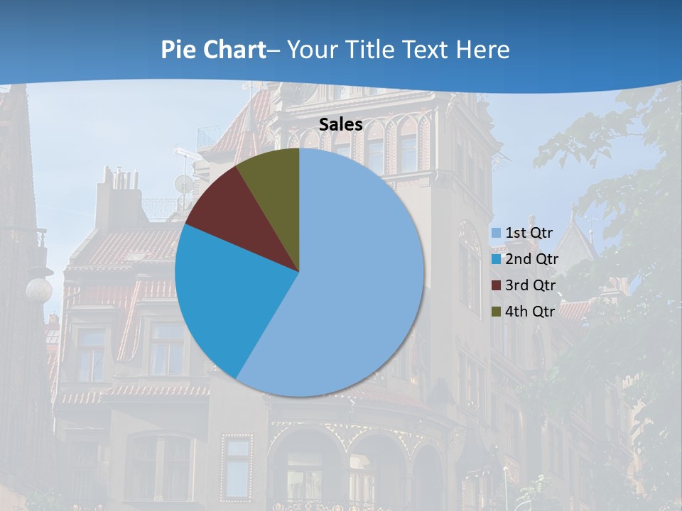A Large Building With A Steeple On Top Of It PowerPoint Template