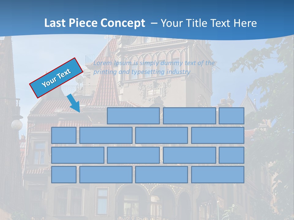 A Large Building With A Steeple On Top Of It PowerPoint Template