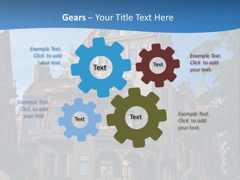 A Large Building With A Steeple On Top Of It PowerPoint Template