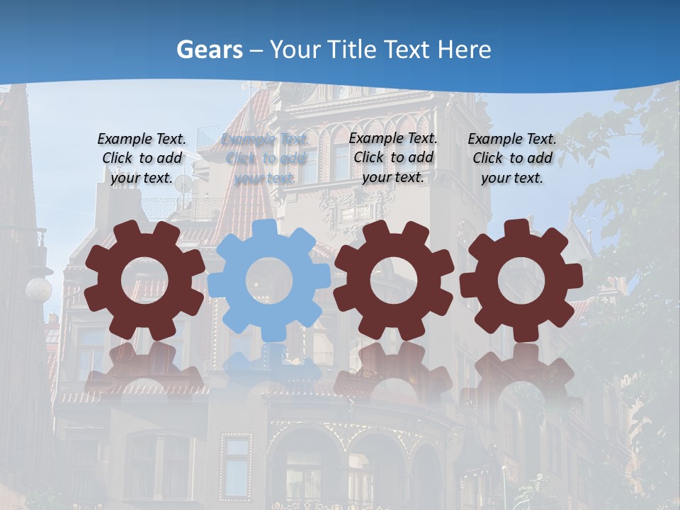 A Large Building With A Steeple On Top Of It PowerPoint Template