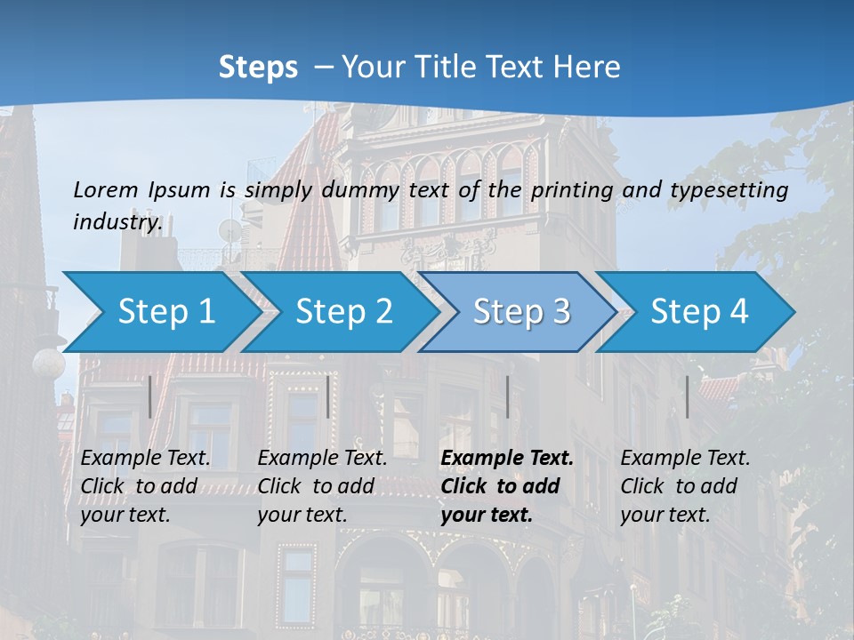 A Large Building With A Steeple On Top Of It PowerPoint Template