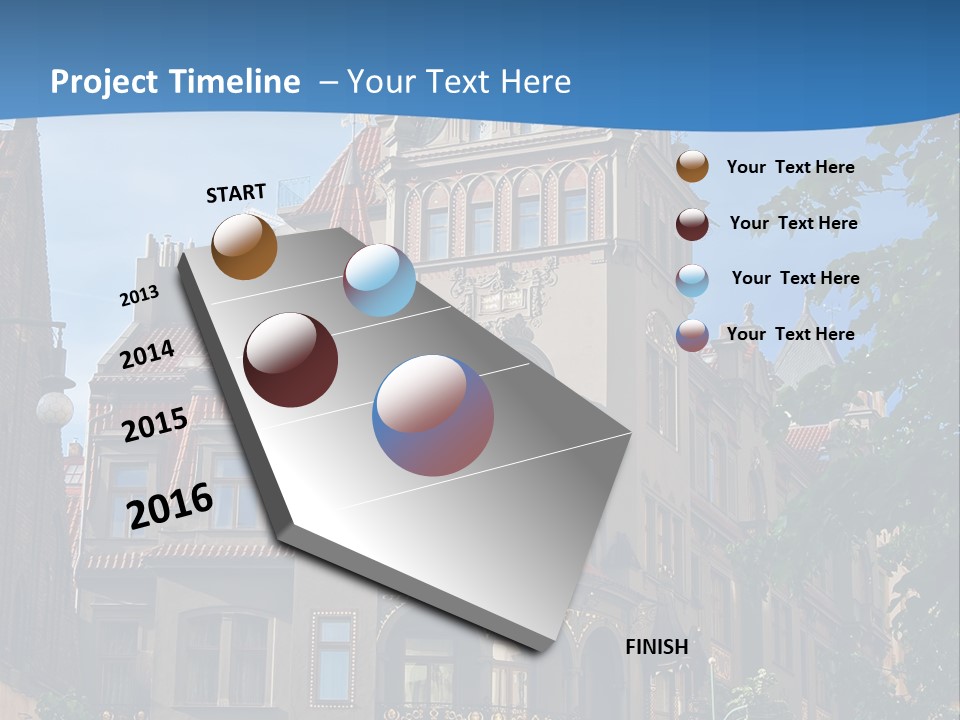 A Large Building With A Steeple On Top Of It PowerPoint Template