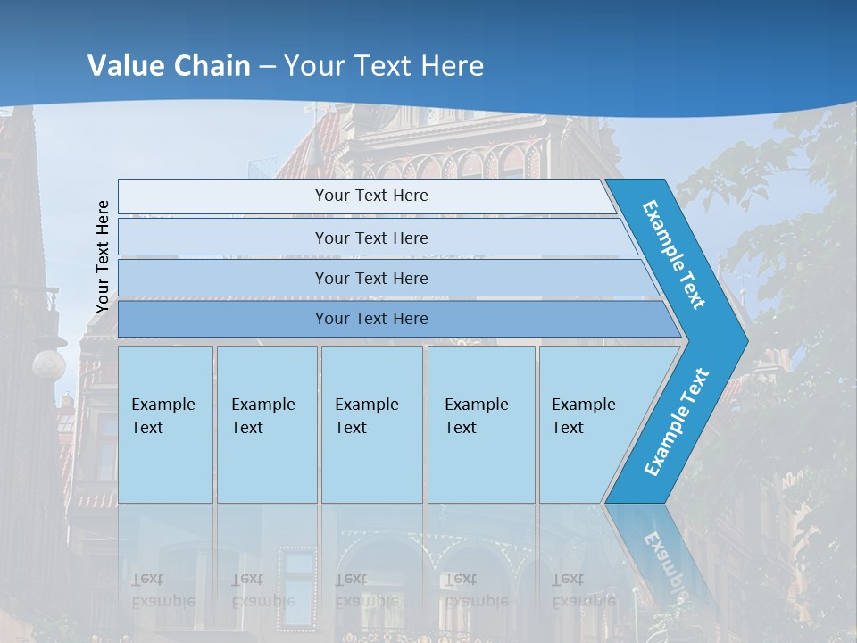 A Large Building With A Steeple On Top Of It PowerPoint Template