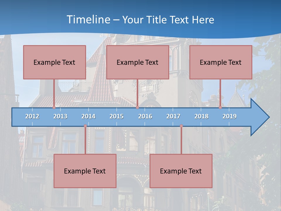 A Large Building With A Steeple On Top Of It PowerPoint Template