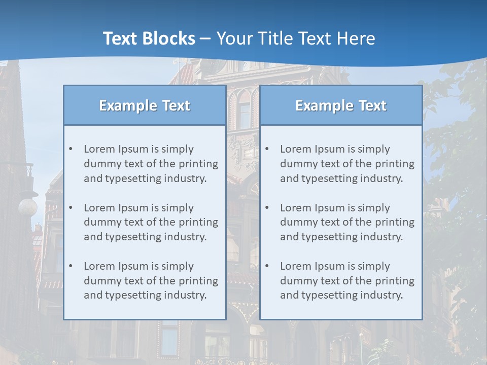A Large Building With A Steeple On Top Of It PowerPoint Template