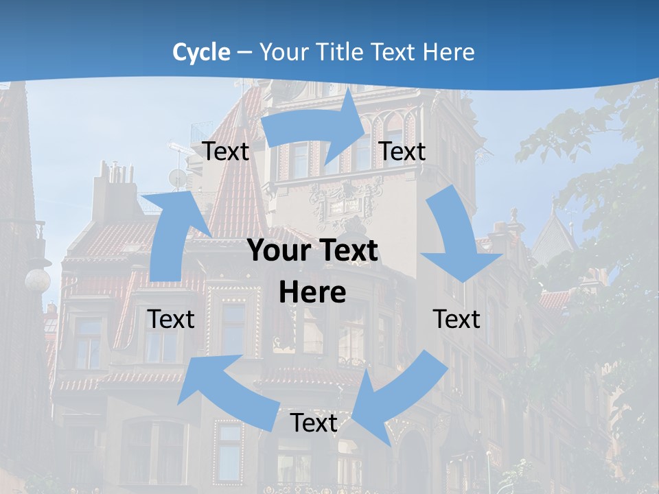 A Large Building With A Steeple On Top Of It PowerPoint Template