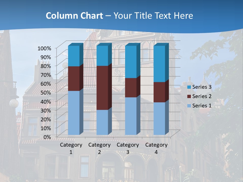 A Large Building With A Steeple On Top Of It PowerPoint Template