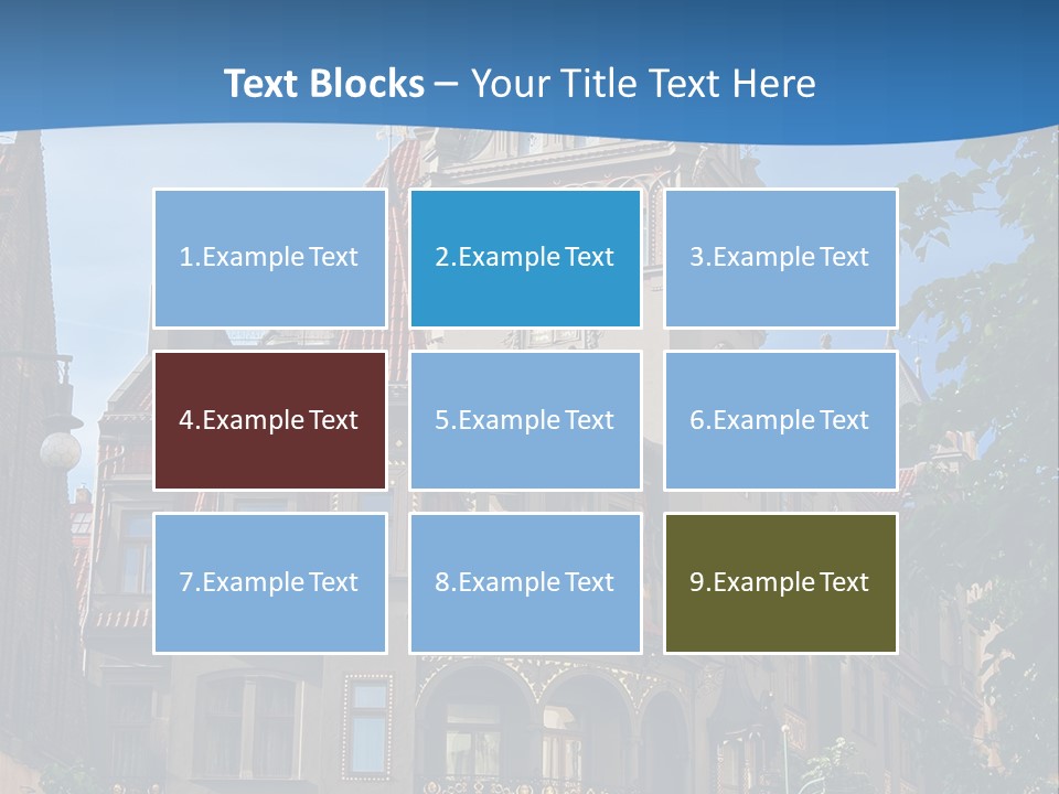 A Large Building With A Steeple On Top Of It PowerPoint Template