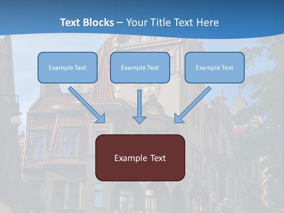 A Large Building With A Steeple On Top Of It PowerPoint Template