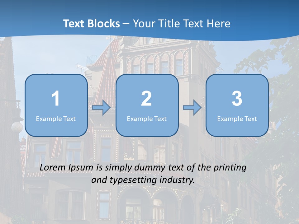 A Large Building With A Steeple On Top Of It PowerPoint Template