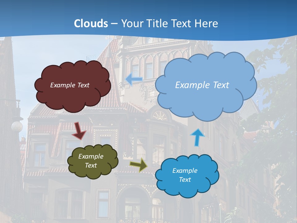 A Large Building With A Steeple On Top Of It PowerPoint Template