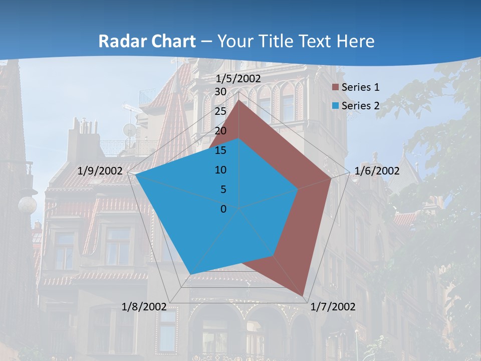 A Large Building With A Steeple On Top Of It PowerPoint Template