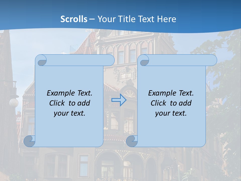 A Large Building With A Steeple On Top Of It PowerPoint Template