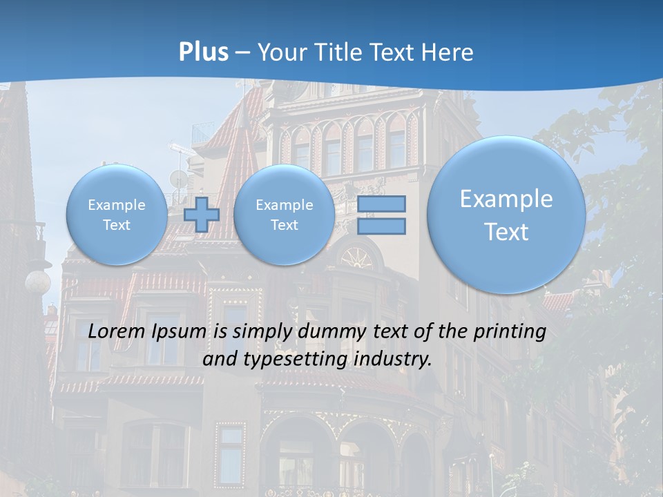 A Large Building With A Steeple On Top Of It PowerPoint Template