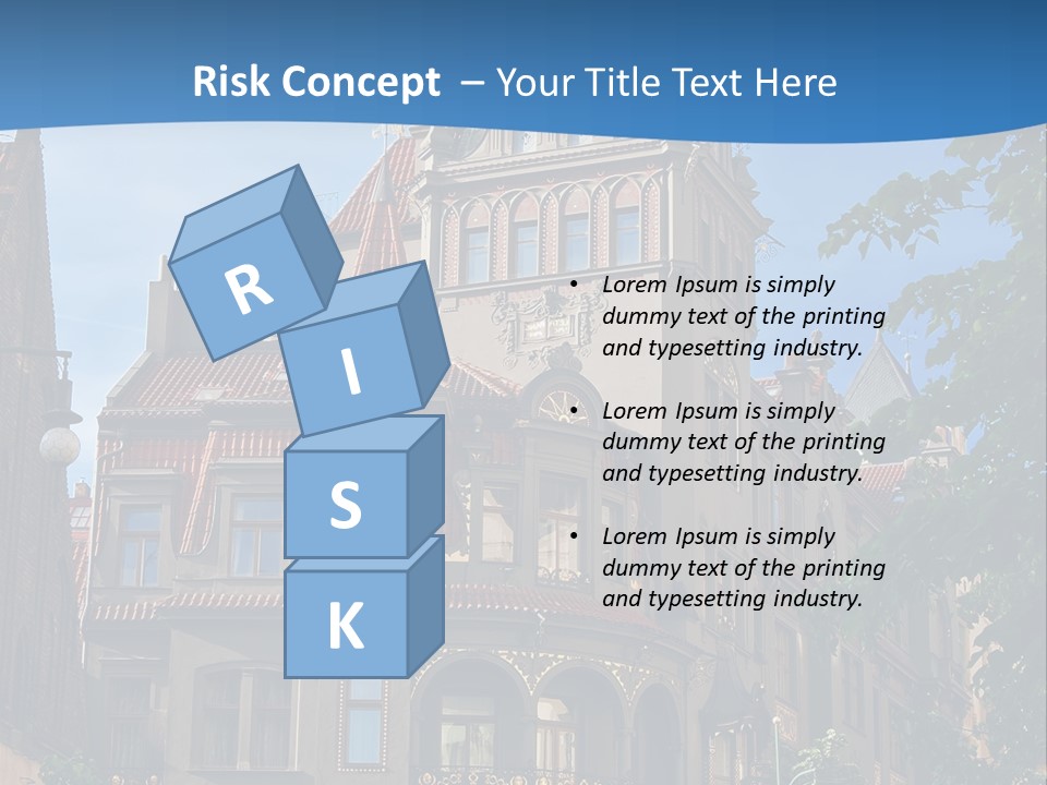 A Large Building With A Steeple On Top Of It PowerPoint Template