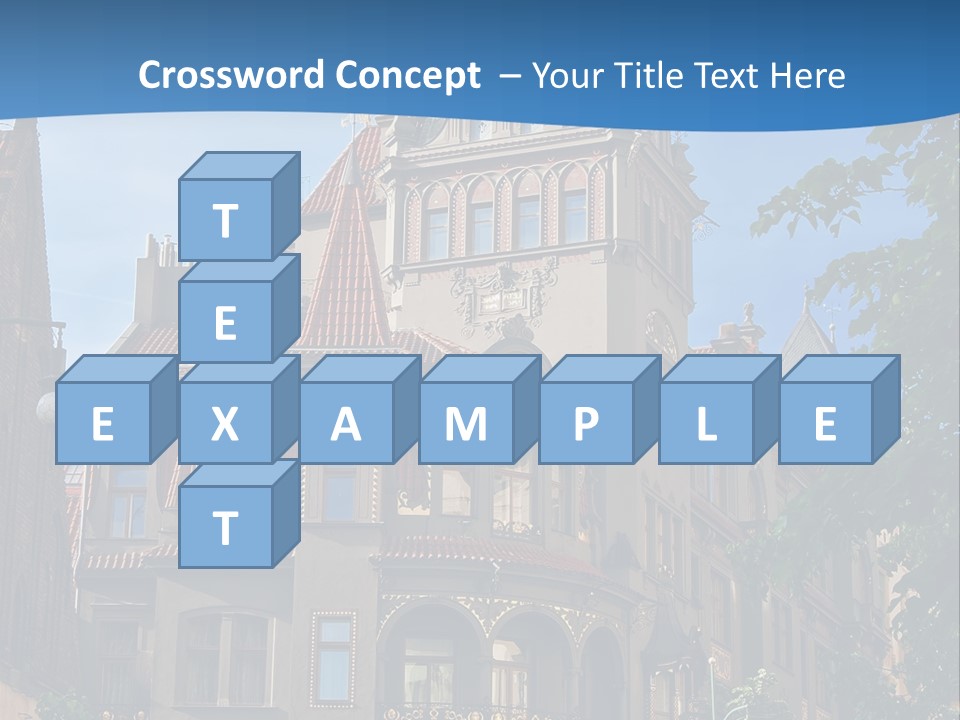 A Large Building With A Steeple On Top Of It PowerPoint Template