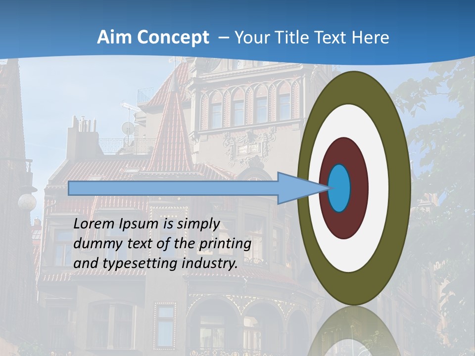 A Large Building With A Steeple On Top Of It PowerPoint Template