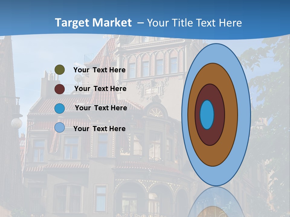 A Large Building With A Steeple On Top Of It PowerPoint Template