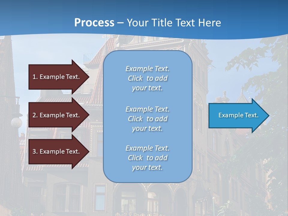 A Large Building With A Steeple On Top Of It PowerPoint Template