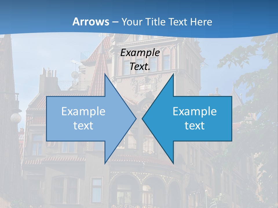A Large Building With A Steeple On Top Of It PowerPoint Template