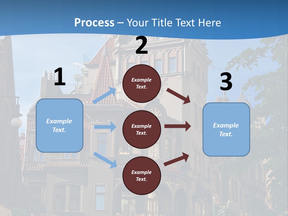 A Large Building With A Steeple On Top Of It PowerPoint Template