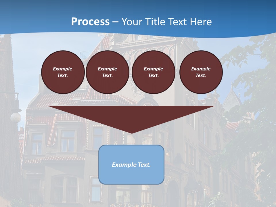 A Large Building With A Steeple On Top Of It PowerPoint Template