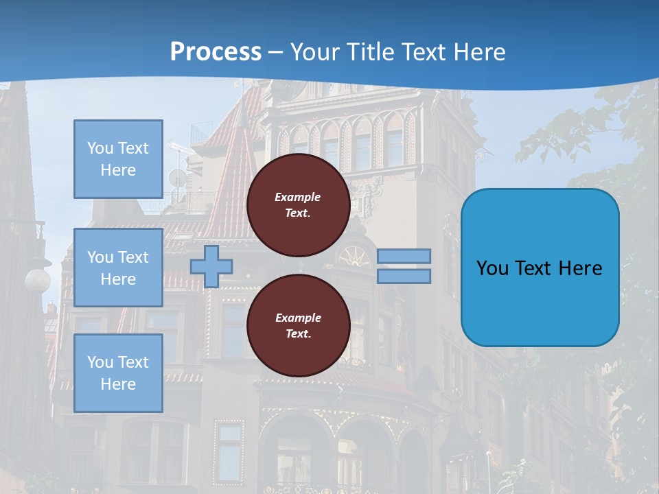 A Large Building With A Steeple On Top Of It PowerPoint Template